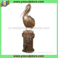 beautiful indoor decoration life size copper pelican sculpture